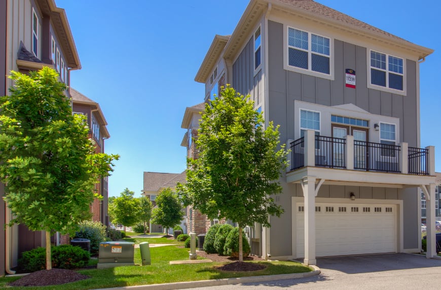 Exterior view of a Greenwood apartment.